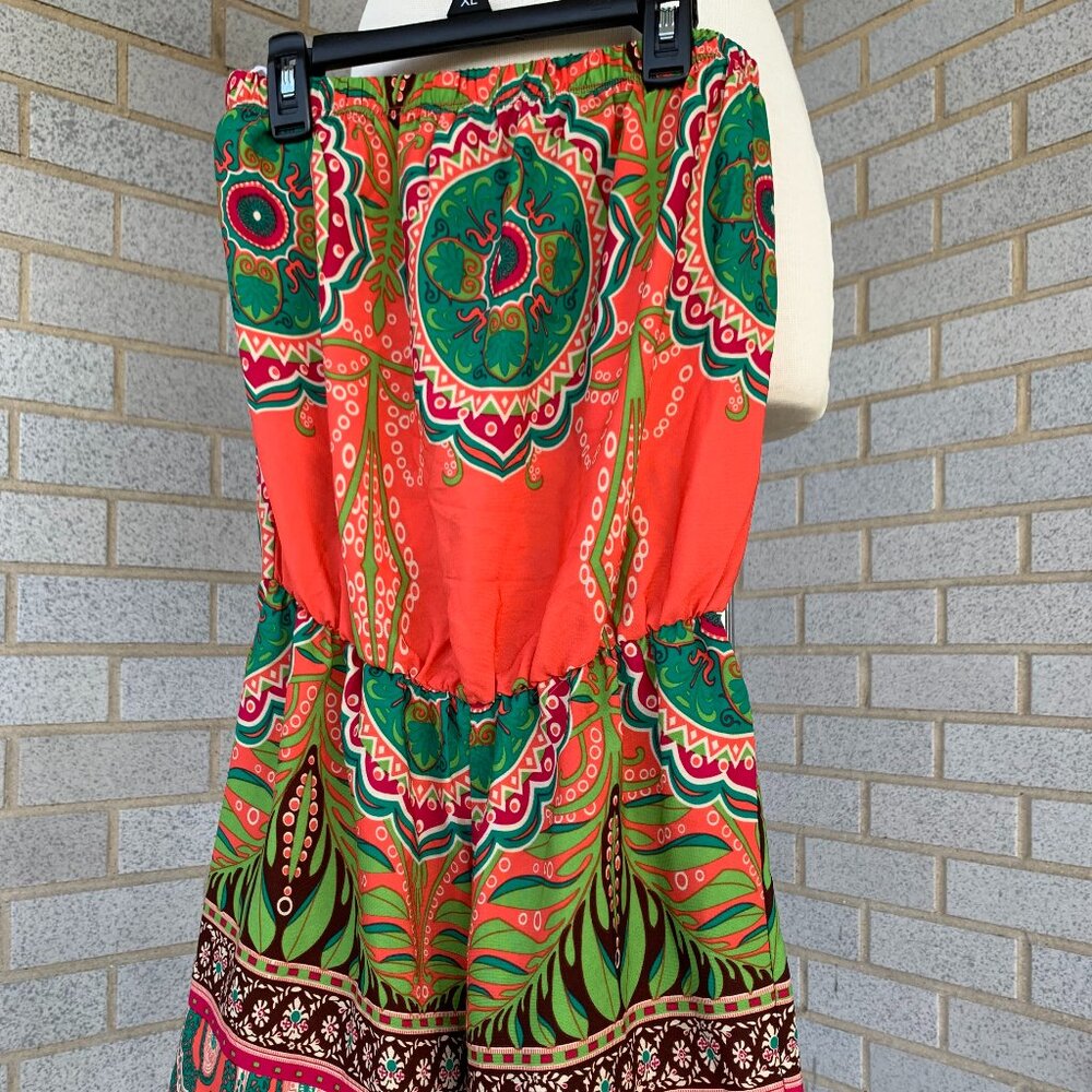 CEZANNE WOMENS COLORFUL ROMPER SIZE M 100% POLYESTER